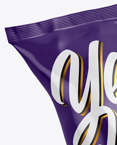 Two Glossy Snack Packages Mockup Two Glossy Snack Packages Mockup
