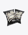Two Matte Snack Packages Mockup Two Matte Snack Packages Mockup