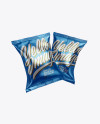 Two Metallic Snack Packages Mockup Two Metallic Snack Packages Mockup