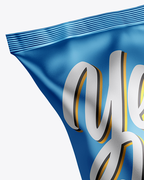 Two Metallic Snack Packages Mockup Two Metallic Snack Packages Mockup