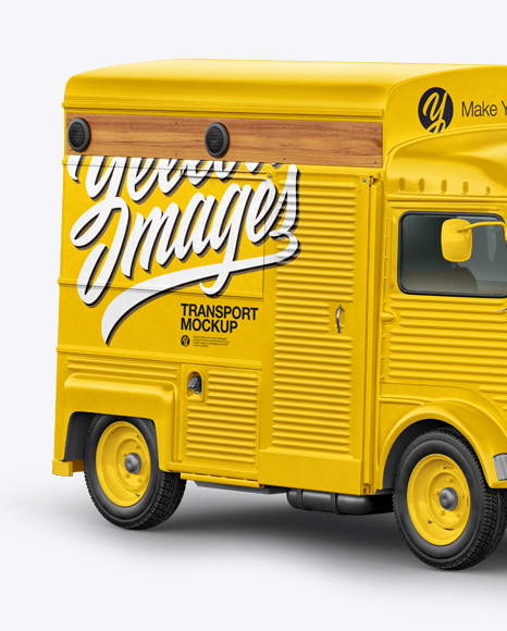 Citroen Hy Van Food Truck Mockup - Half Side View