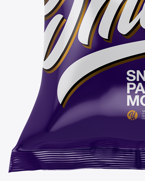 Glossy Snack Package Mockup Glossy Snack Package Mockup