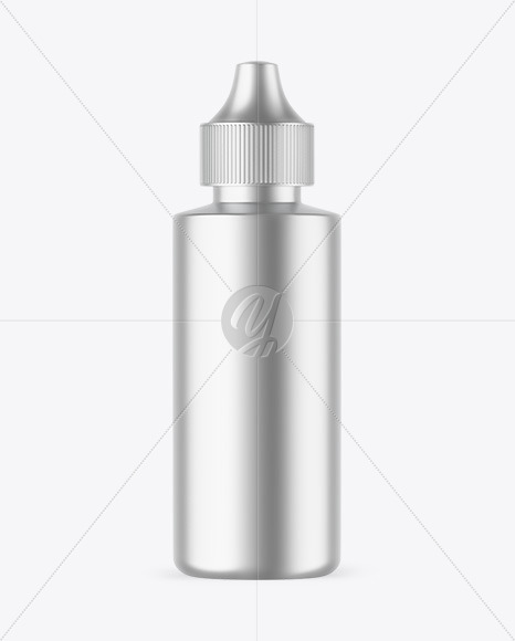 Matte Metallic Dropper Bottle Mockup