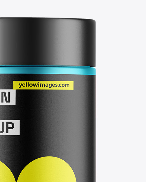 Matte Metallic Protein Jar Mockup