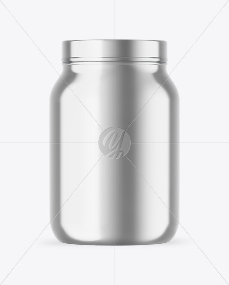 Metallic Protein Jar Mockup