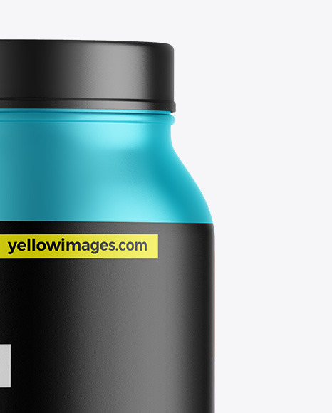 Matte Metallic Protein Jar Mockup