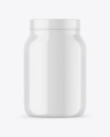 Glossy Protein Jar Mockup