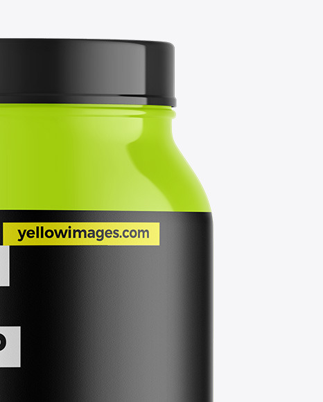 Glossy Protein Jar Mockup