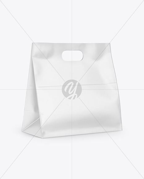 Matte Paper Takeaway Bag Mockup