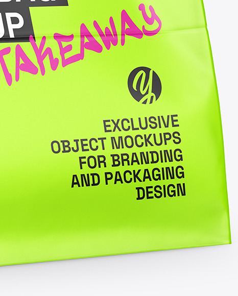 Matte Paper Takeaway Bag Mockup