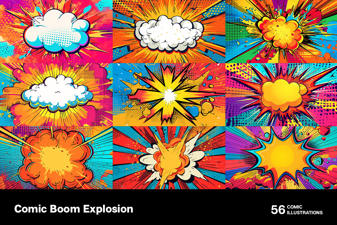 Comic Boom Explosions