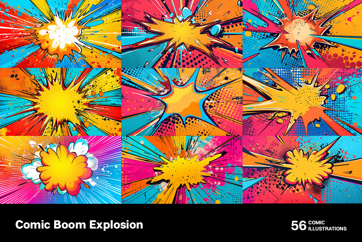 Comic Boom Explosions