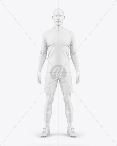 Long Sleeve Soccer Kit w/ Mannequin Mockup - Front View