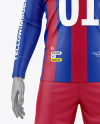 Long Sleeve Soccer Kit w/ Mannequin Mockup - Front View