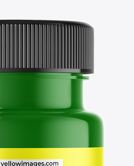 Glossy Plastic Pills Bottle Mockup