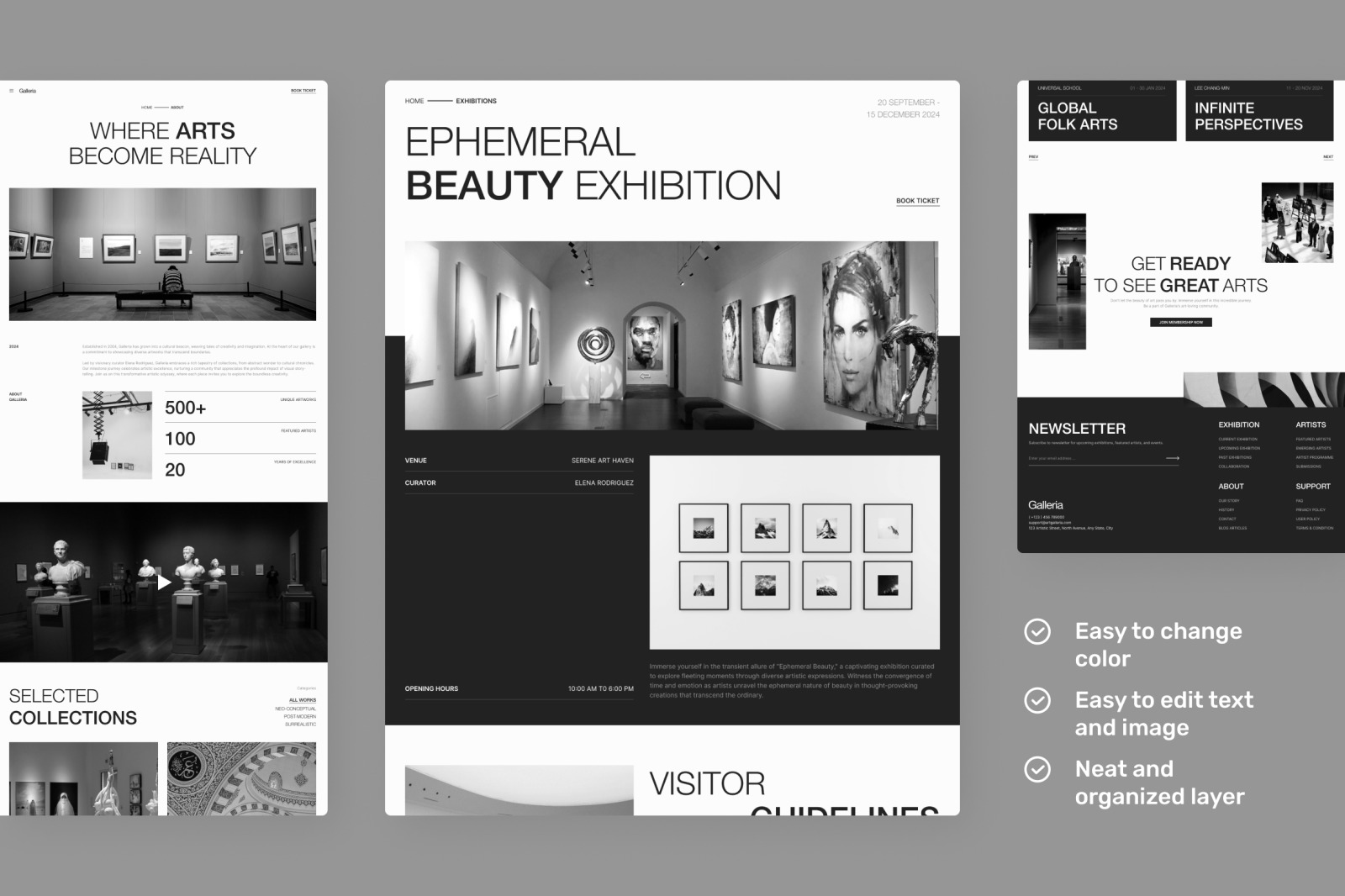 Galleria - Art Exhibition Website Galleria - Art Exhibition Website
