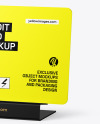 Credit Card on Plastic Stand Mockup