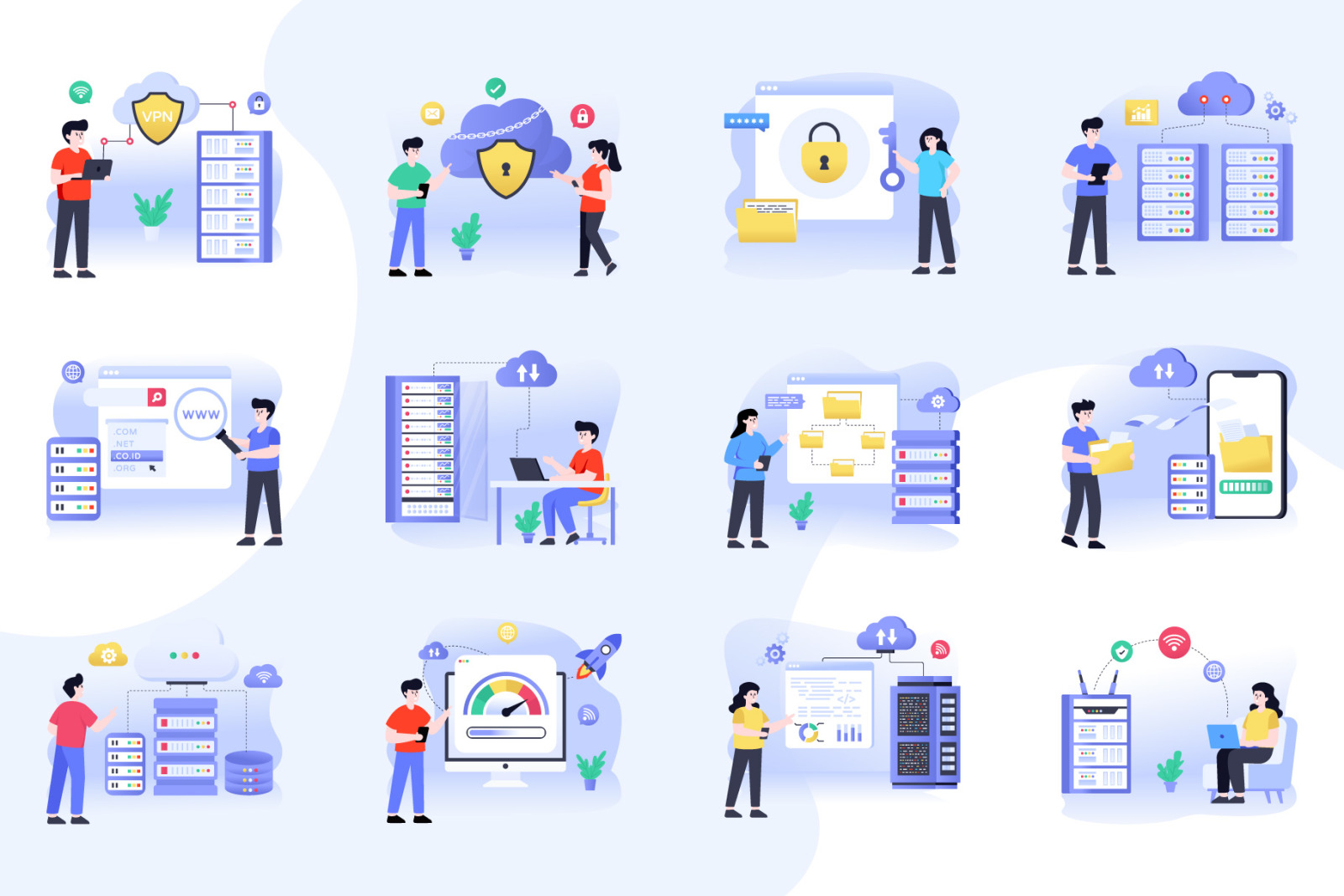 Web Hosting Illustrations Web Hosting Illustrations
