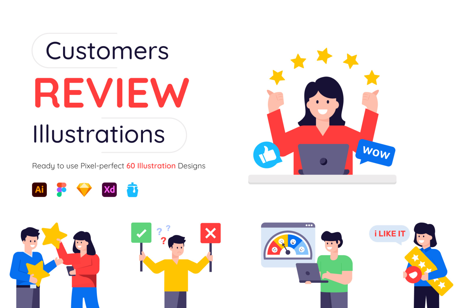 Customers Review Illustrations