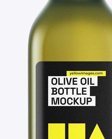 500 ml Green Glass Olive Oil Bottle Mockup