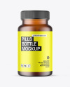 Frosted Amber Pills Bottle Mockup