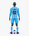 Long Sleeve Soccer Kit w/ Mannequin Mockup - Back View