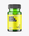 Green Pills Bottle Mockup