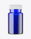 Blue Pills Bottle Mockup