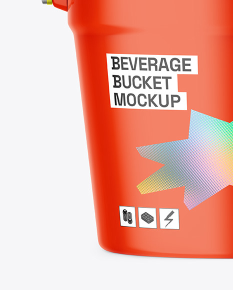 Glossy Beverage Bucket Mockup