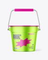 Matte Metallic Beverage Bucket Mockup