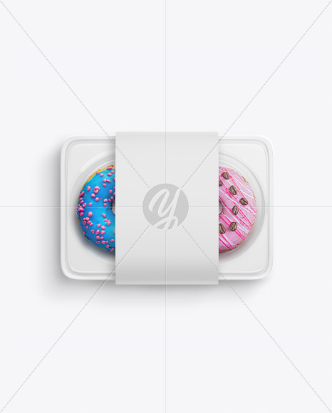 Container with Donuts Mockup