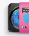 Container with Donuts Mockup