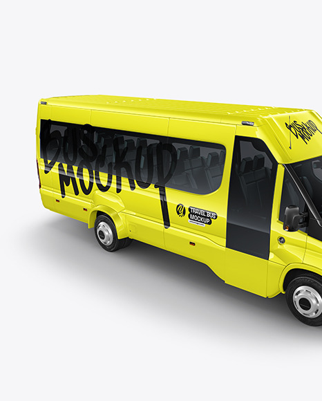 Bus Mockup - Half Side View