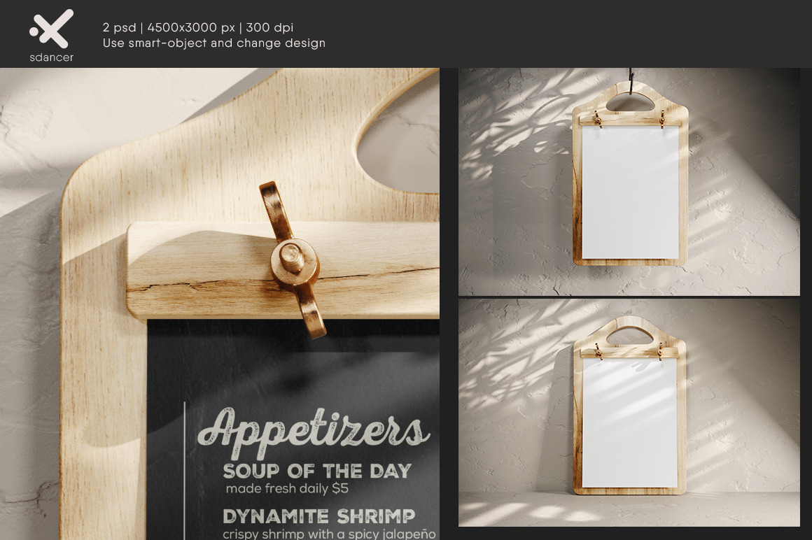 Cutting Board Menu Mockup Cutting Board Menu Mockup
