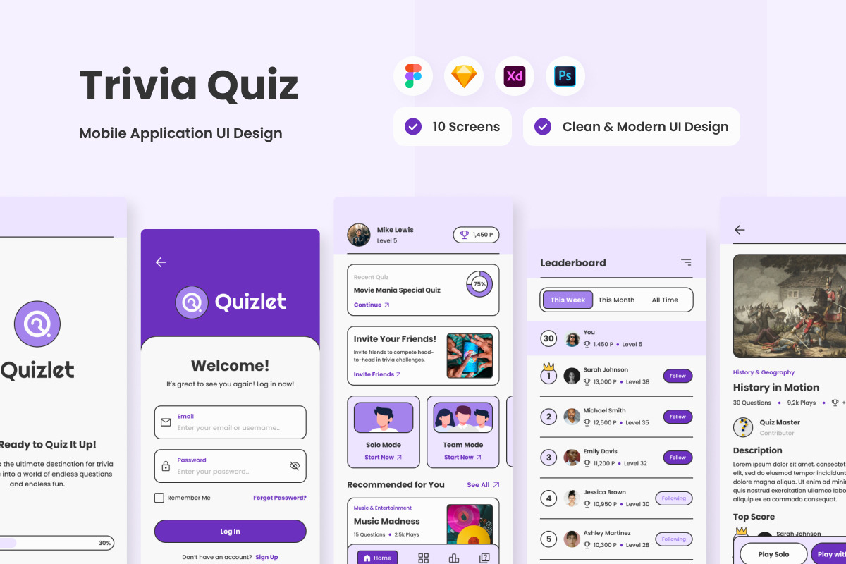 Quizlet - Trivia Quiz Mobile App Quizlet - Trivia Quiz Mobile App