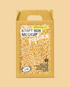 Kraft Box With Popcorn Mockup