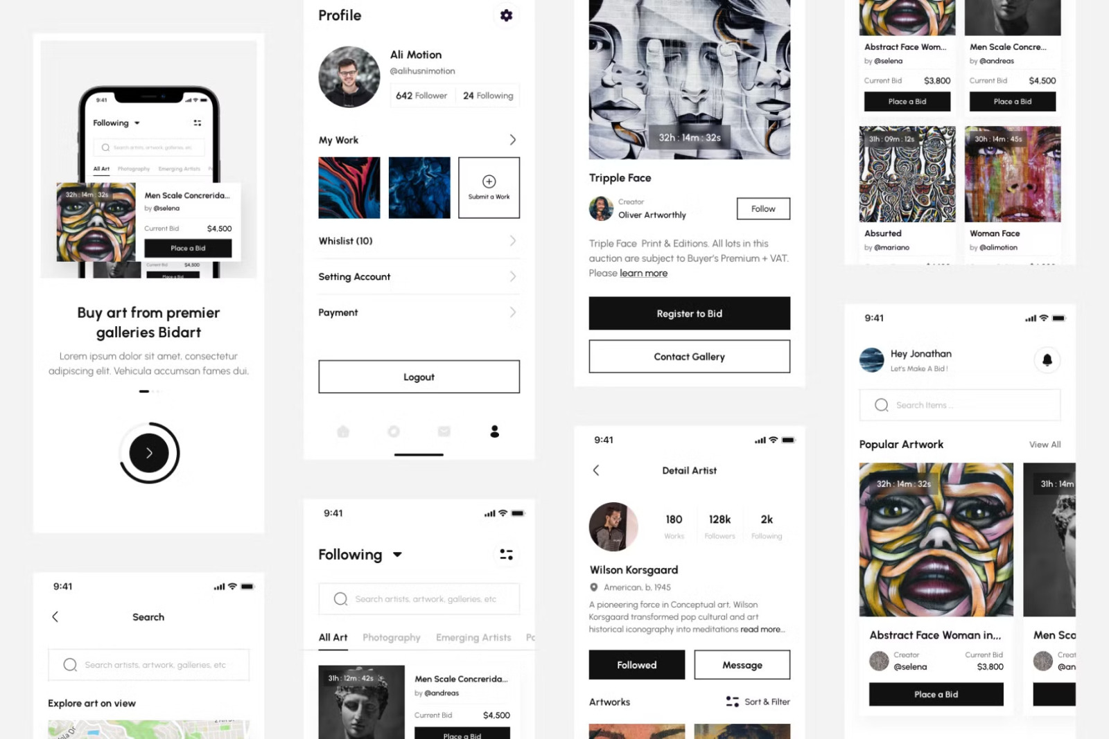 BidArt - Art Bidding Mobile App BidArt - Art Bidding Mobile App