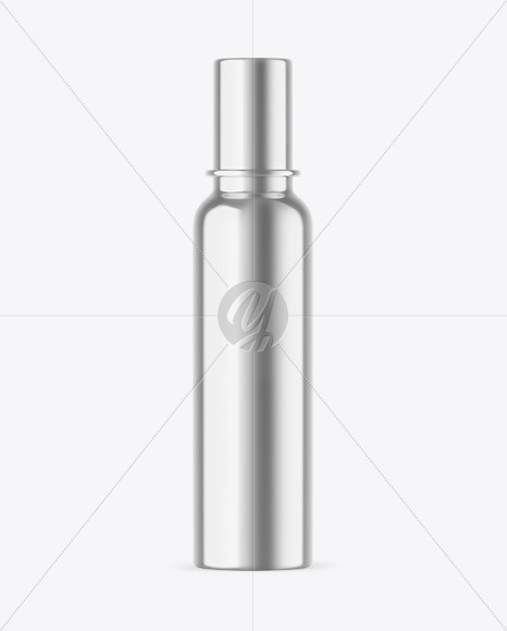 Metallic Cosmetic Bottle Mockup