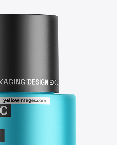 Matte Metallic Cosmetic Bottle Mockup