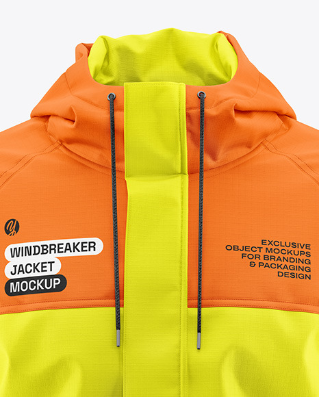 Men's Windbreaker Jacket Mockup - Front View