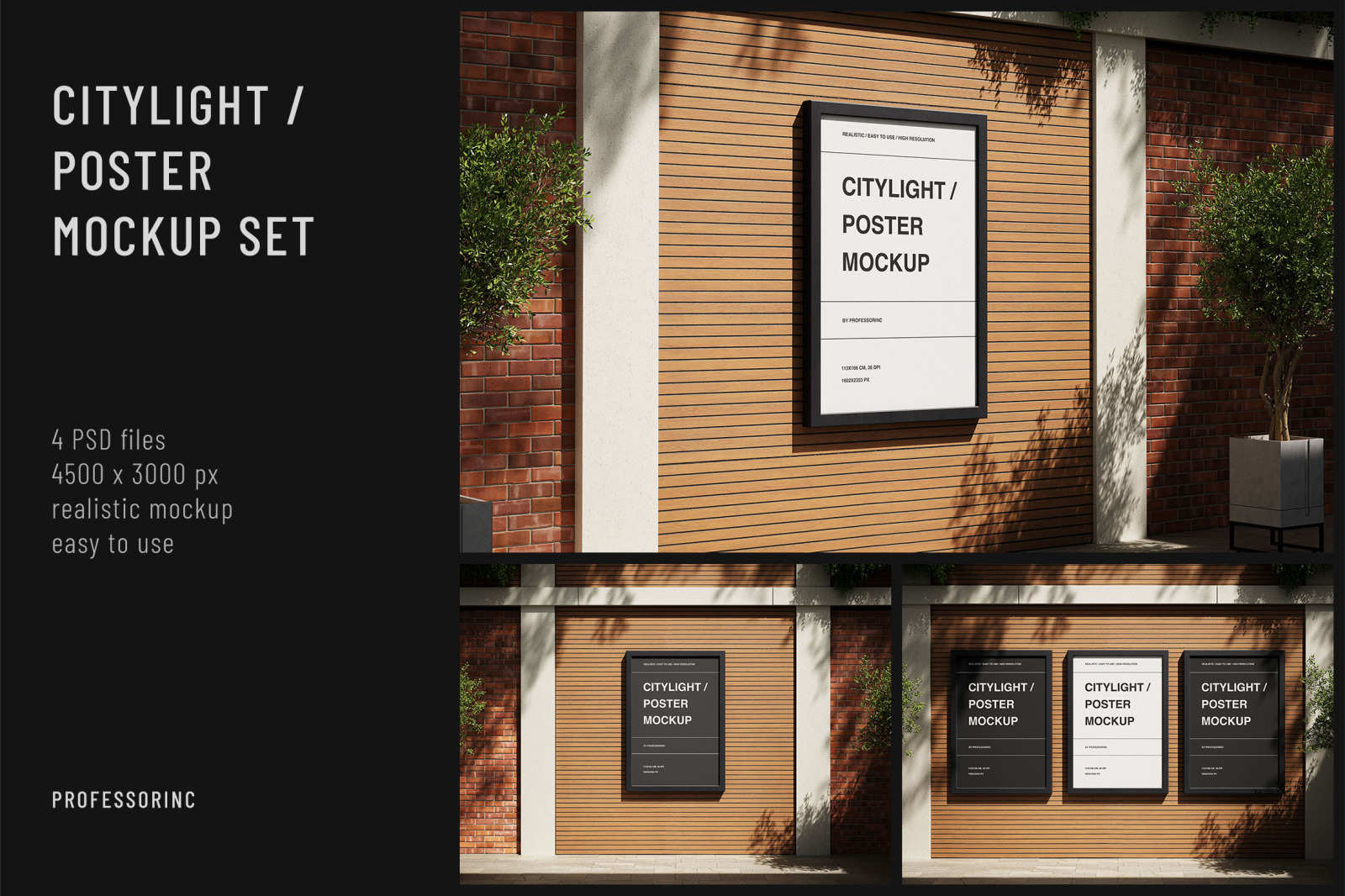 Poster / Citylight Mockup Set Poster / Citylight Mockup Set