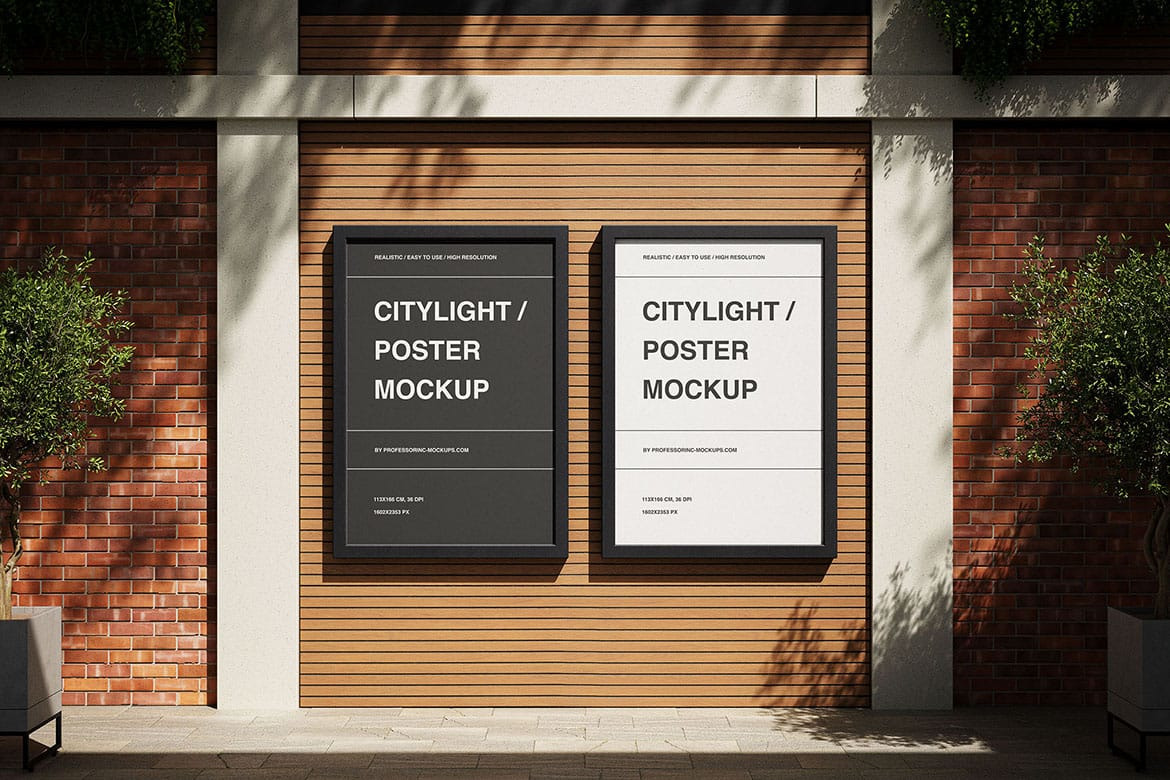 Poster / Citylight Mockup Set Poster / Citylight Mockup Set