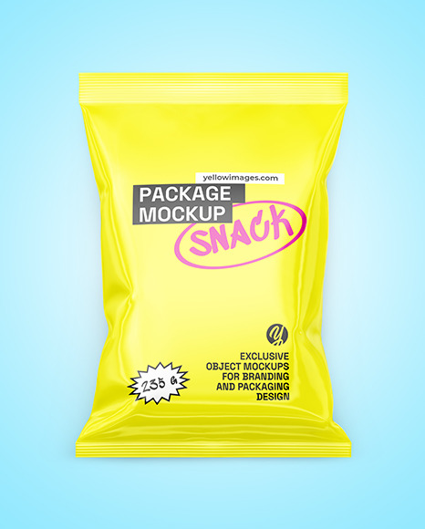 Glossy Snack Package Mockup