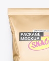 Glossy Metallic Snack Package Mockup