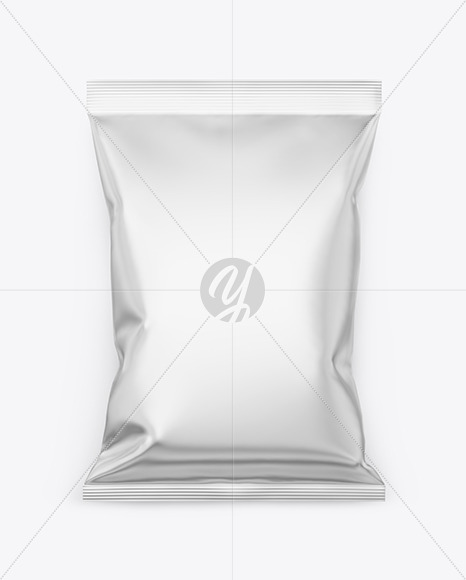 Matte Metallic Snack Package Mockup