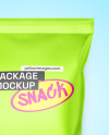 Matte Metallic Snack Package Mockup