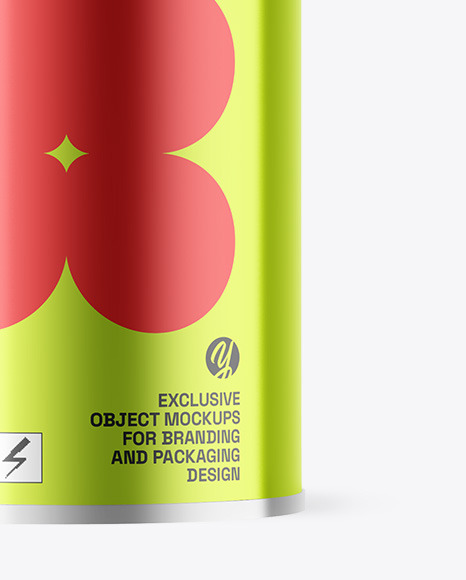 Metallic Tea Tin Can Mockup