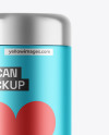 Matte Metallic Tea Tin Can Mockup