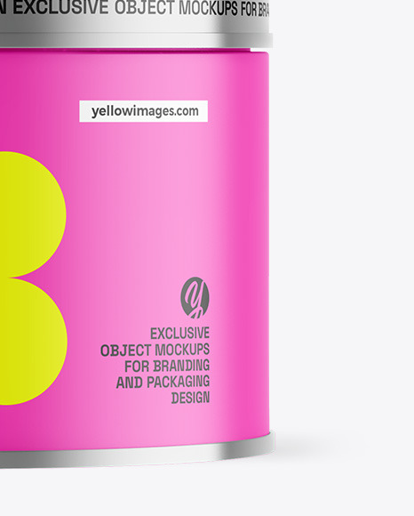 Matte Tea Tin Can Mockup