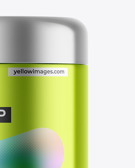 Metallic Tea Tin Can Mockup